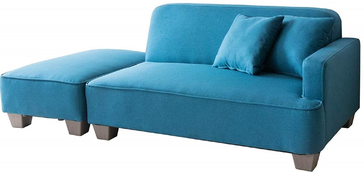 Sofa 2-seater couch with a sofa ottoman cushion