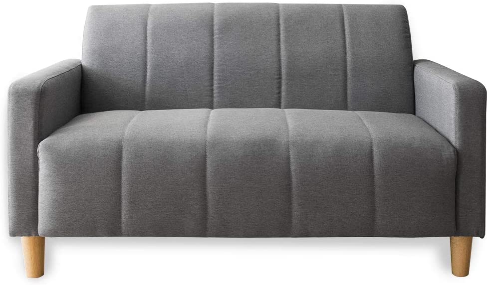 Sofa 2 seater simple ash gray