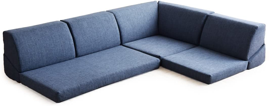 Corner sofa low type 3 seater L-shaped floor sofa