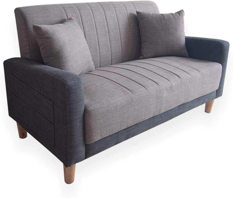 1 person living with 2 seater sofa compact size cushion