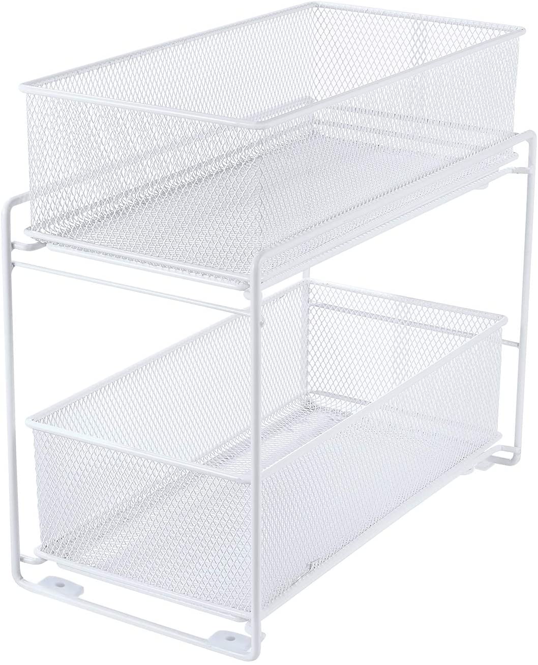 Under the sink slide rack 2-stage mesh metal