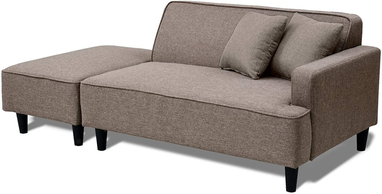 Sofa (couch) layout 2-seater robot vacuum cleaner can pass freely