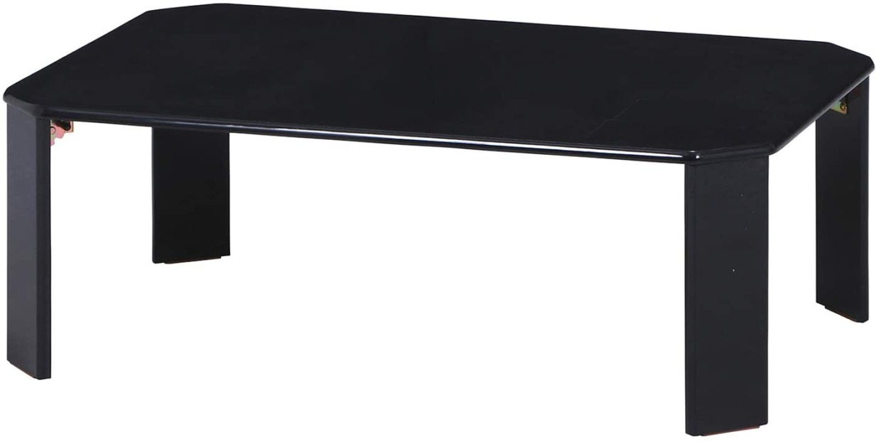 Folding low table width 75cm black