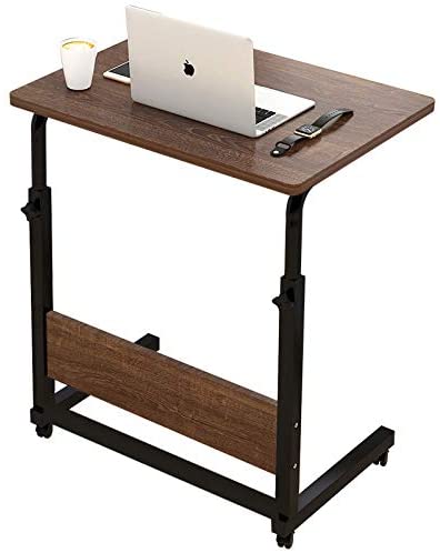 Bedside table elevating side table caster computer desk